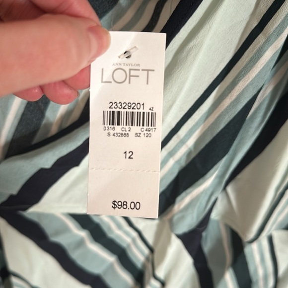 NWT Ann Taylor Loft Striped Maxi Wrap Dress - Picture 5 of 6